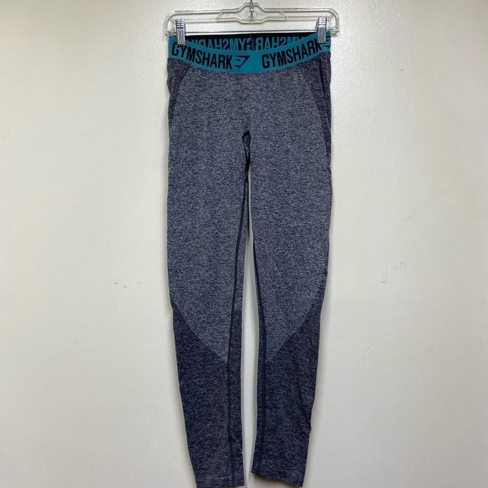 Gymshark Flex Seamless Leggings Gray, Logo Waist